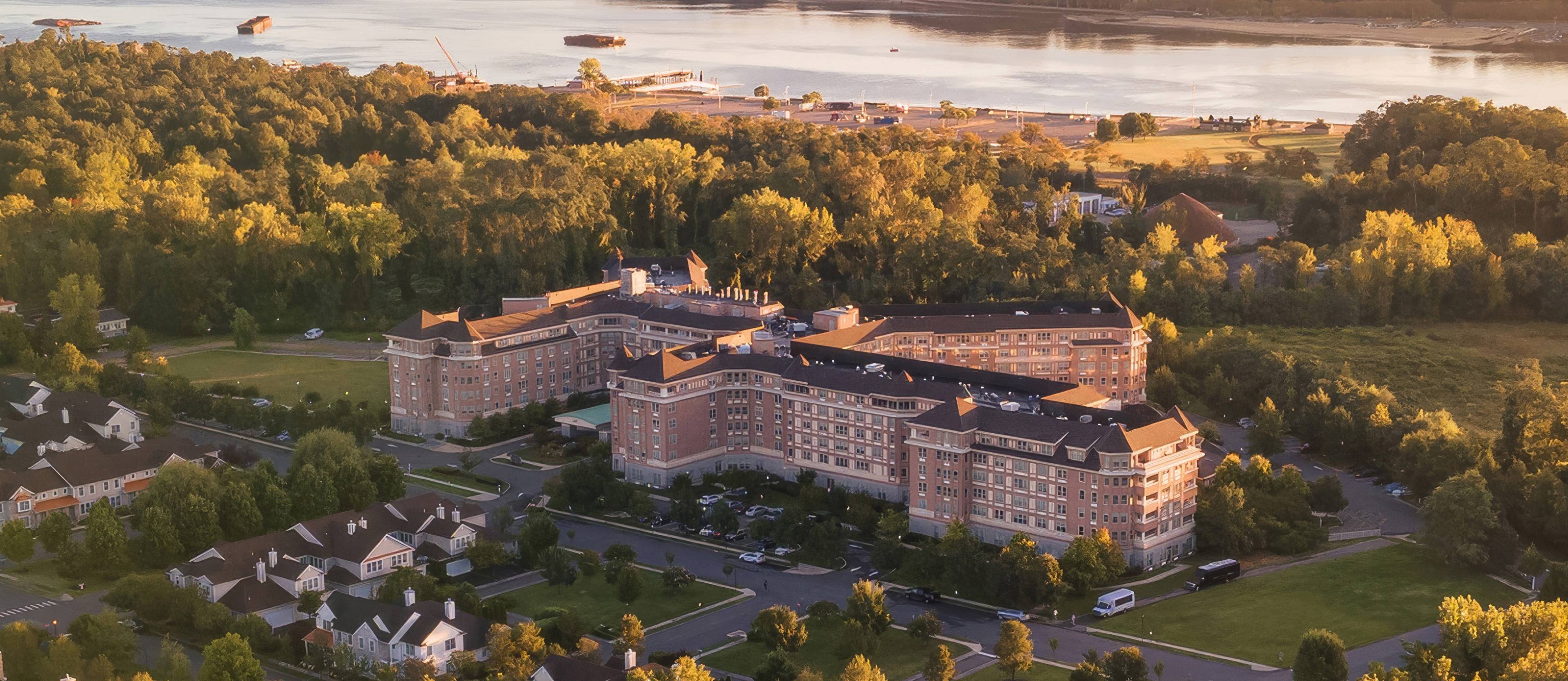 Aerial view of The Sinclair campus