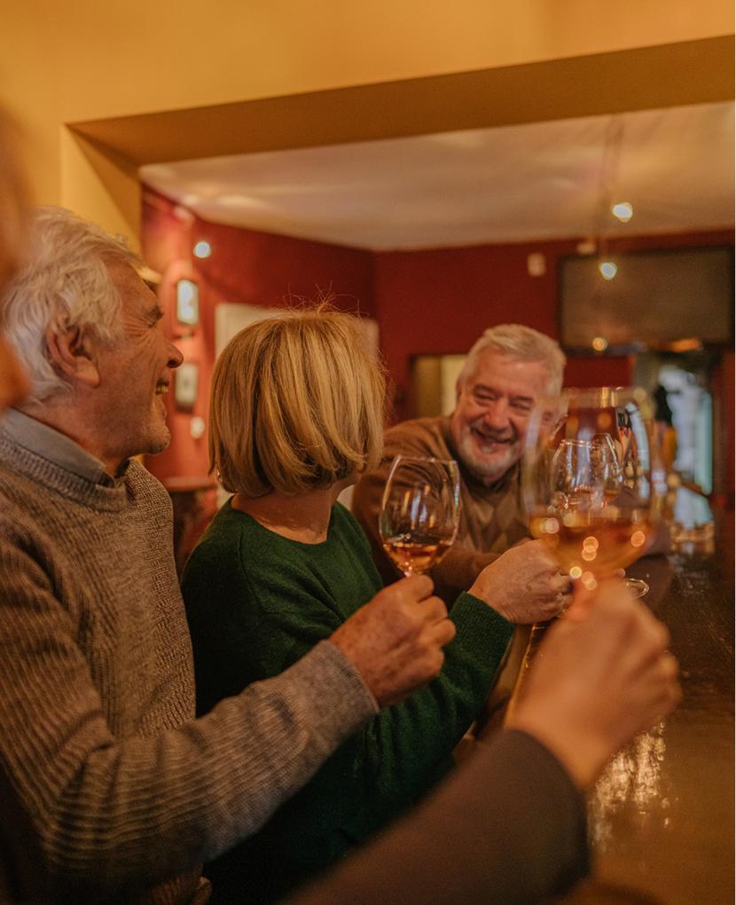 Resident participating in a dance activity during a community event