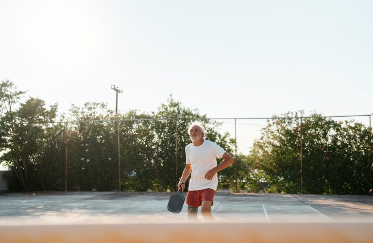 njoying a Friendly Pickleball Match