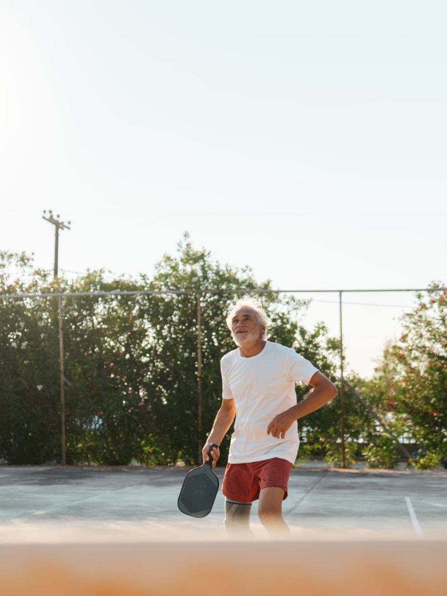 njoying a Friendly Pickleball Match